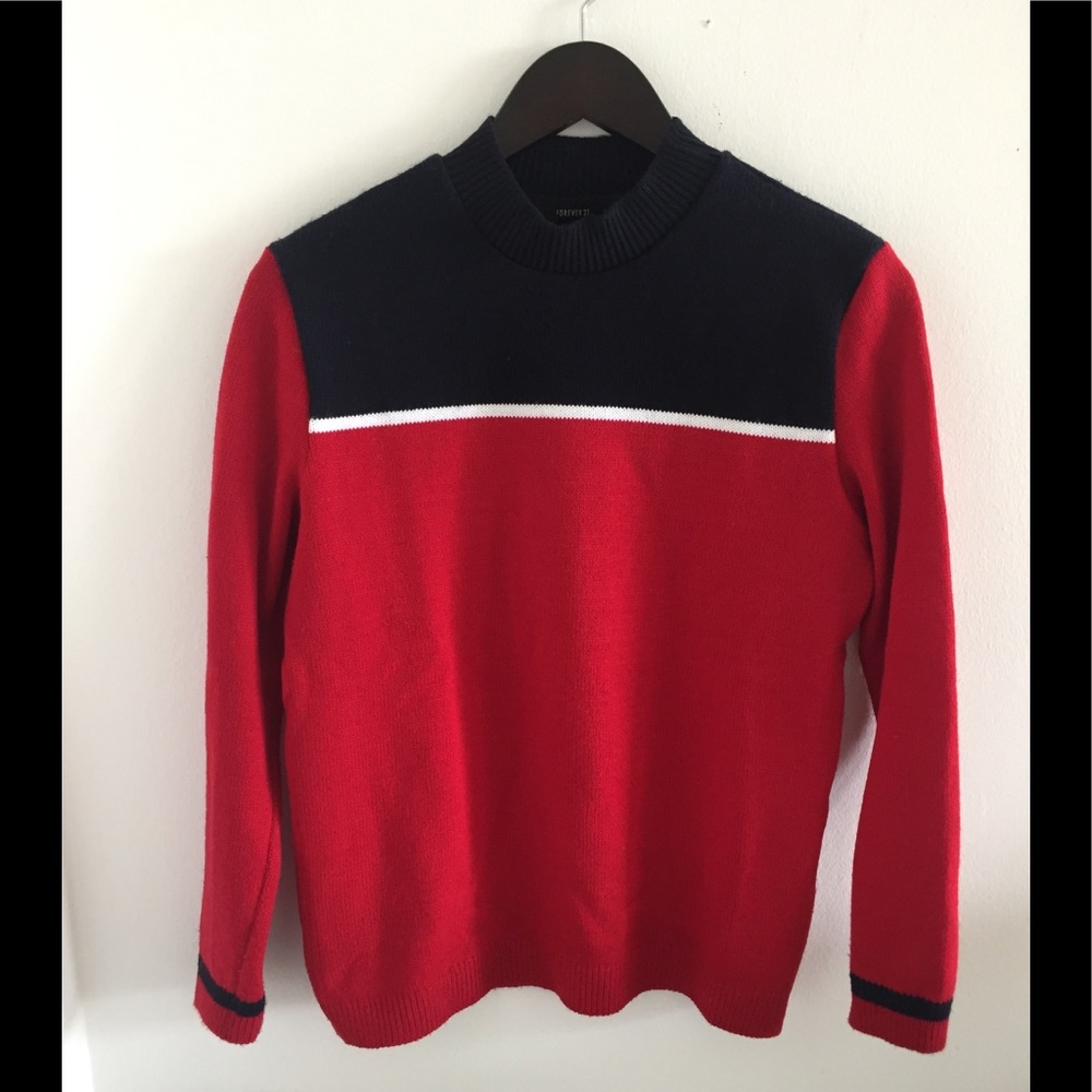 Forever 21 mock neck ski sweater | S